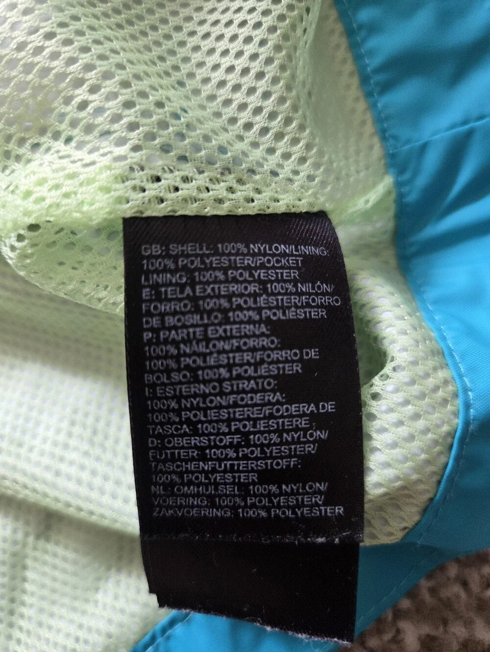 North Face DryVent Waterproof Rain Jacket Jacket Girls Large 14/16 Teal Green